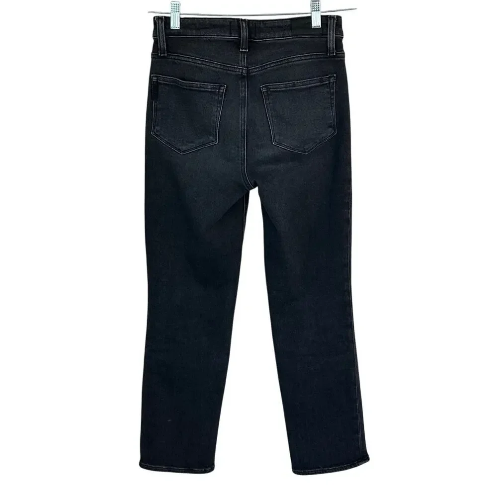 PAIGE Cindy High Rise Straight Leg Black Jeans Women’s 27